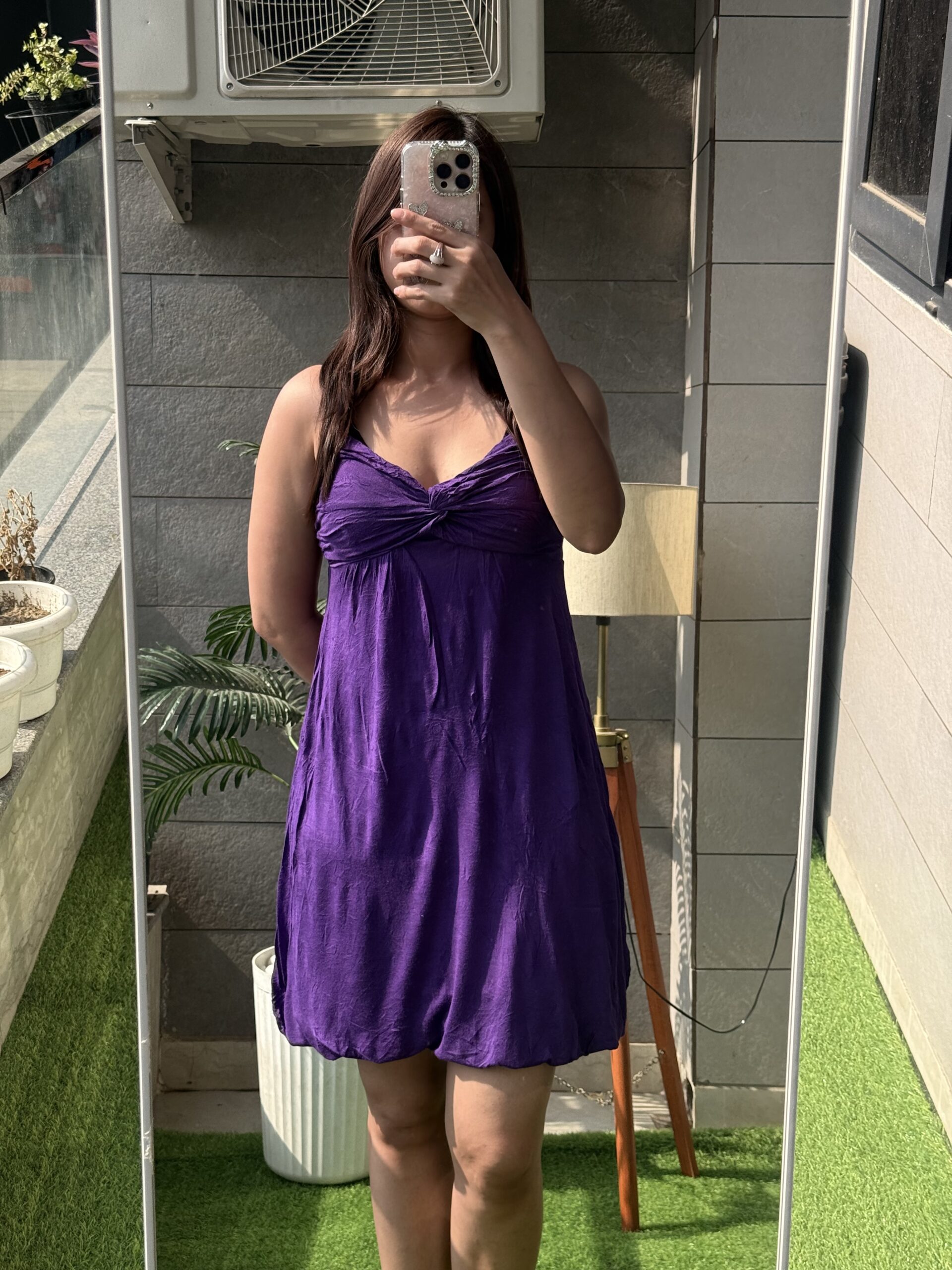Royal Purple Flowy Mini Dress